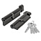 Цилиндровый механизм (200 ZM/100) 2000ZM Knob 100 (45+10+45) BL-24 черный 5Key с вертушкой