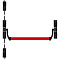 Ручка-штанга нажимная AP.1700C push-bar (ANTI-PANIC 1700С) с тягами для двухстворчатых дверей